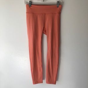 Outdoor Voices Coral Techsweat Flex Crop Leggings